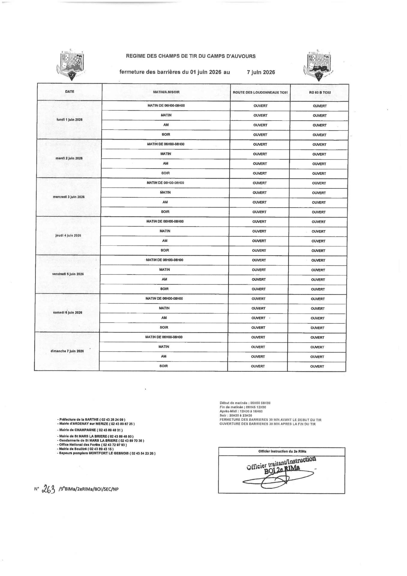 Regime du champ de tri camp d auvours de 1 au 7 juin